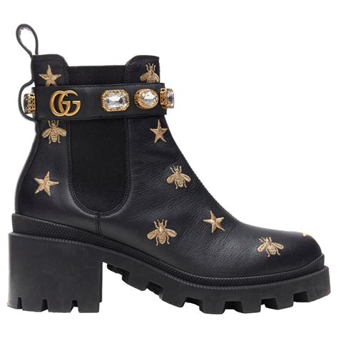 gucci boots with bees|gucci ace embroidered bee.